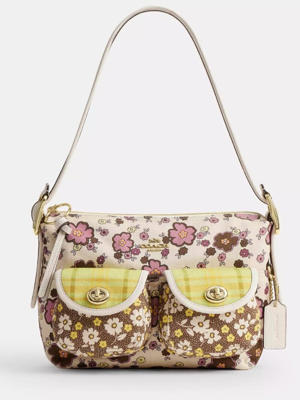 coach Cargo Shoulder Bag With Floral Print